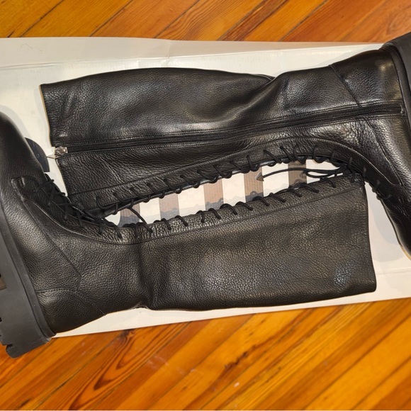 SCHUTZ Shoes - SCHUTZ Black Lace Up Tiana Boots